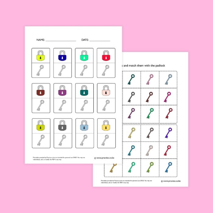 key-padlock-color-match