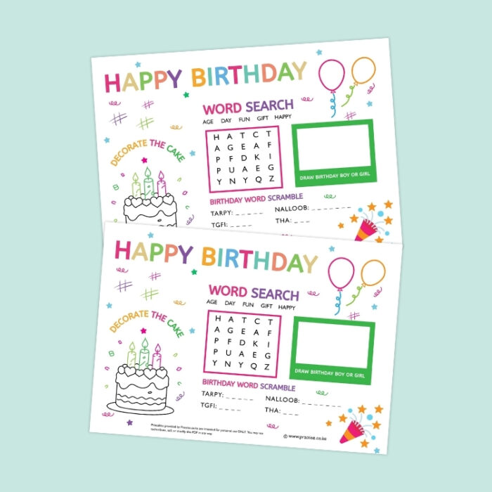 birthday activities for children